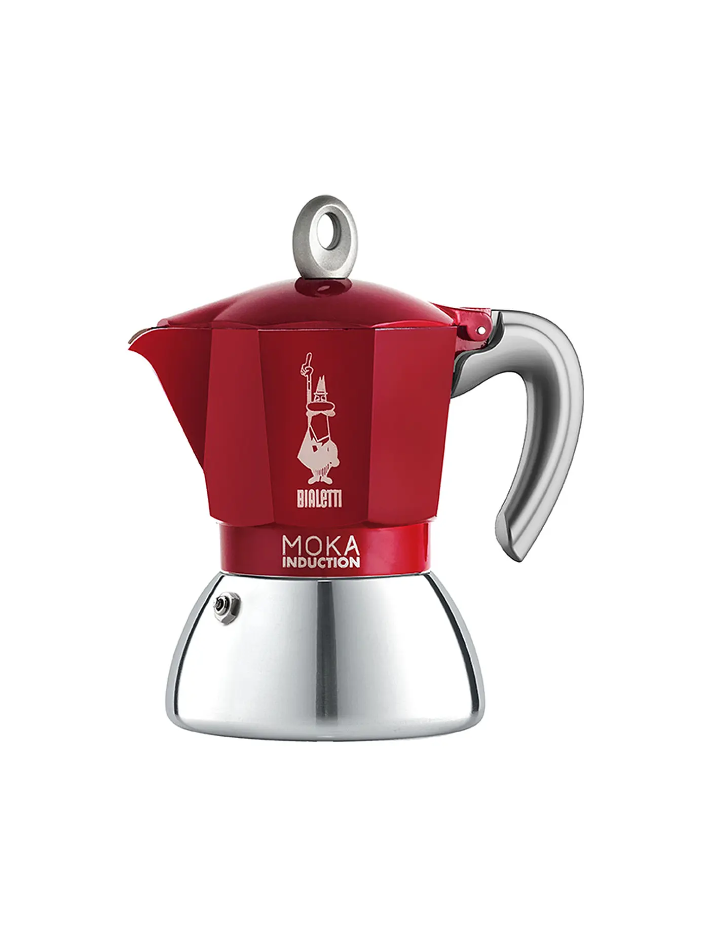 BIALETTI | Espressokocher Moka Induction 4 Tassen Alu/Rot | 